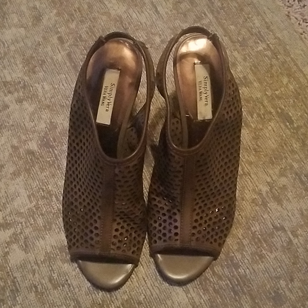 Brown wedges, size 7